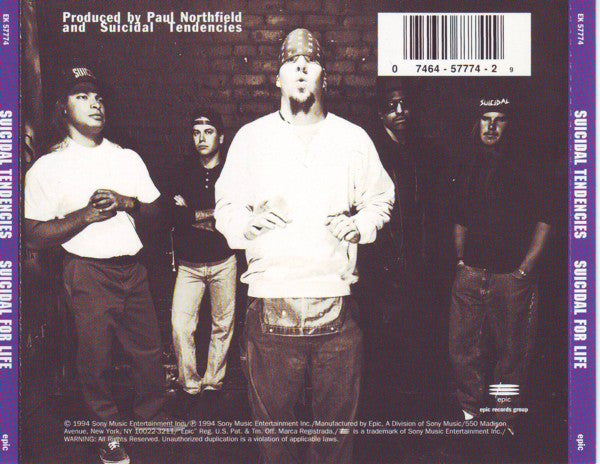 Suicidal Tendencies : Suicidal For Life (CD, Album, Pit)