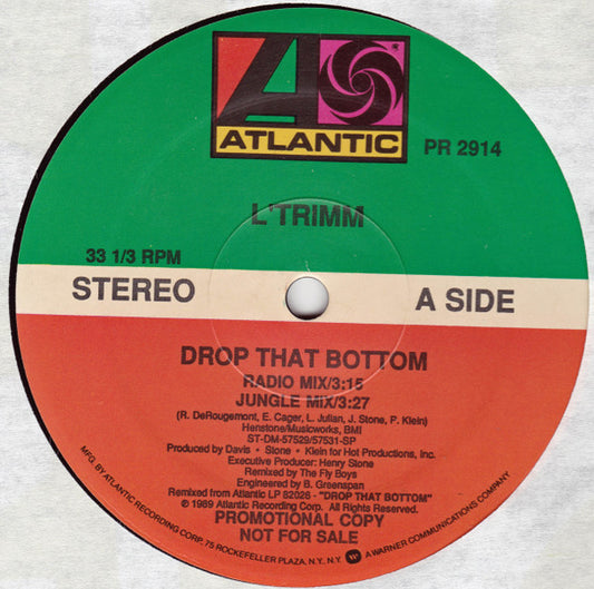 L'Trimm : Drop That Bottom (12", Single, Promo)
