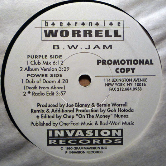 Bernie Worrell : B.W. Jam (12", Promo)
