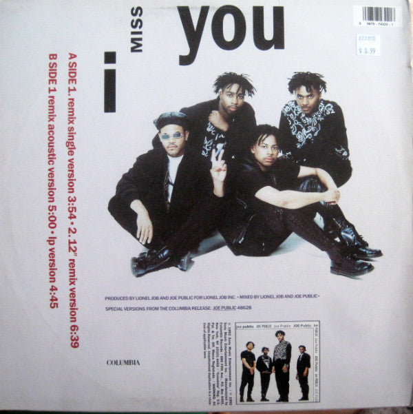 Joe Public : I Miss You (12")