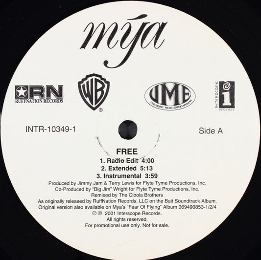 Mya : Free (12", Promo)