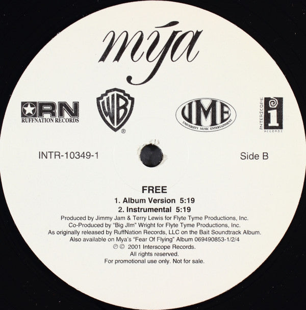 Mya : Free (12", Promo)