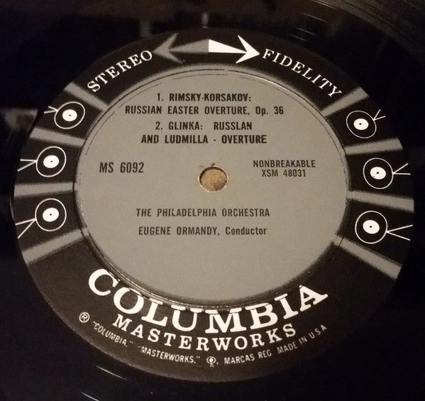 Nikolai Rimsky-Korsakov, The Philadelphia Orchestra, Eugene Ormandy : Le Coq d' Or:  Russian Easter Overture / Russlan And Ludmilla Overture (LP, Album)
