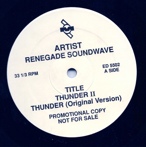 Renegade Soundwave : Thunder II (12", Promo)