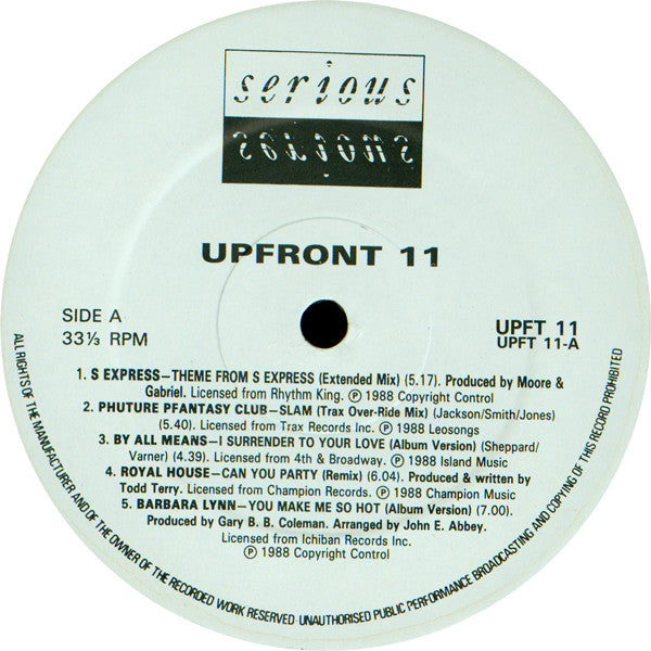 Various : Upfront Eleven (LP, Comp)