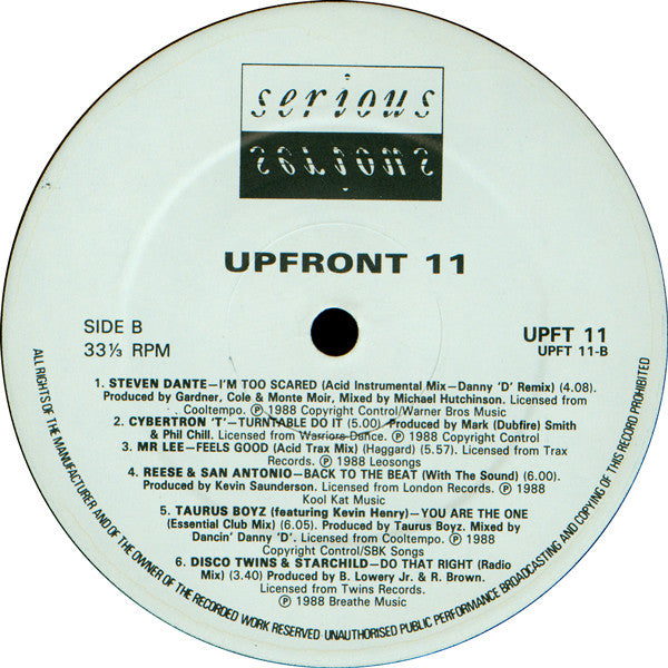 Various : Upfront Eleven (LP, Comp)