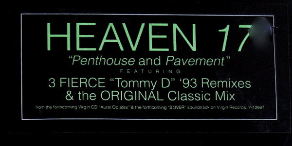 Heaven 17 : Penthouse And Pavement - The Tommy D Remixes (12", Single)