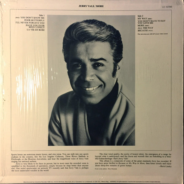 Jerry Vale : More (LP, Comp, RE)