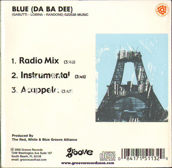 Tower 32 : Blue (Da Ba Dee) (CD, Single)