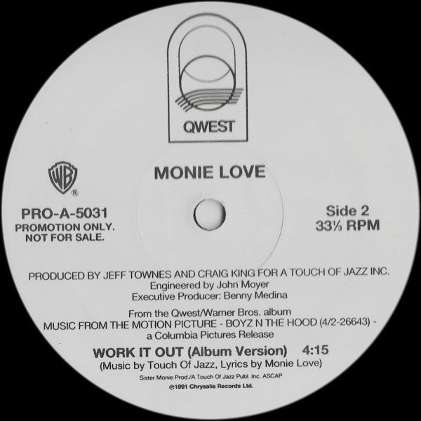 Monie Love : Work It Out (12", Promo)