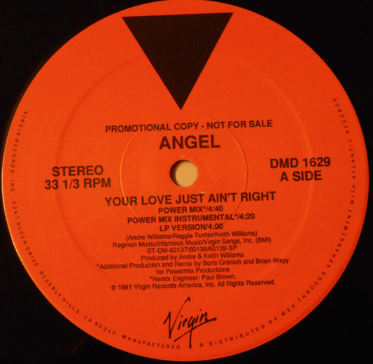 Angel Ferreira : Your Love Just Ain't Right (12", Promo)