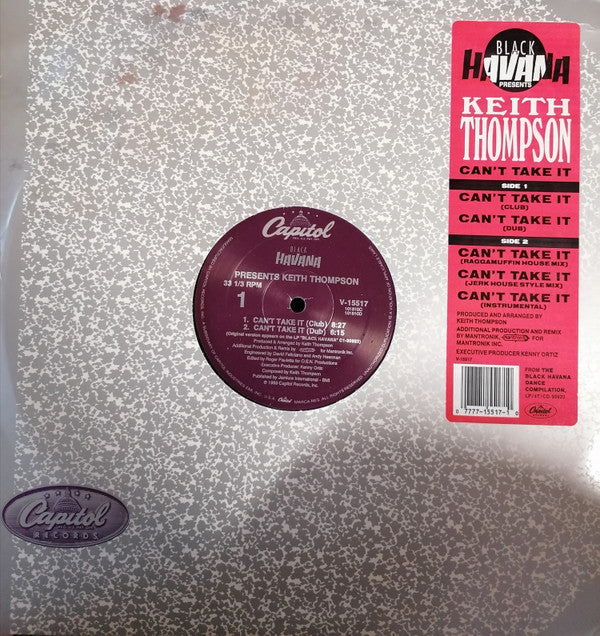 Keith Thompson : Can't Take It (12")
