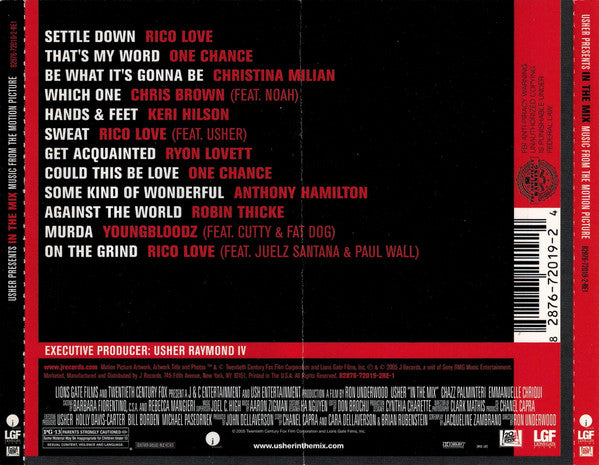 Usher Presents Various : In The Mix (Music From The Motion Picture) (CD, Album, Comp)