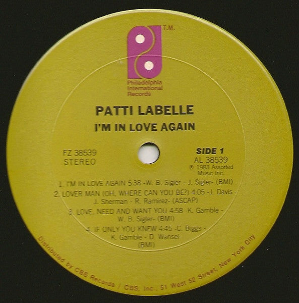 Patti LaBelle : I'm In Love Again (LP, Album)