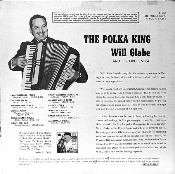 Will Glahé Und Sein Orchester : The Polka King (LP)
