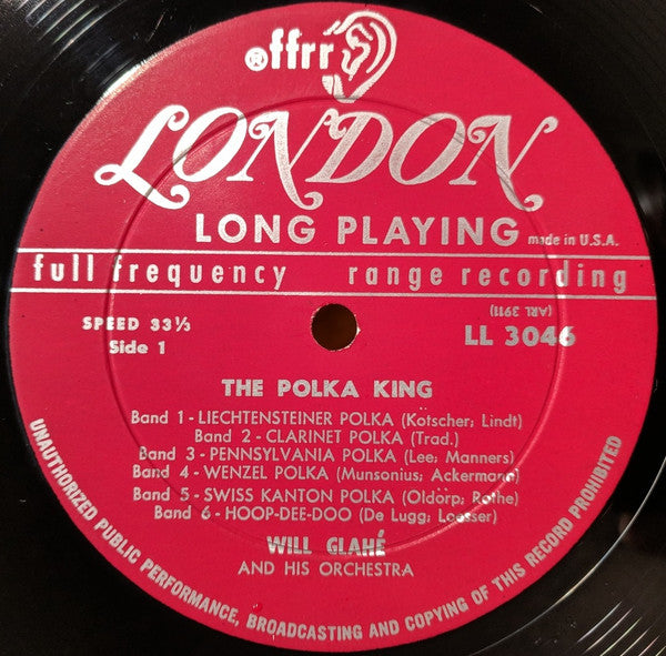 Will Glahé Und Sein Orchester : The Polka King (LP)