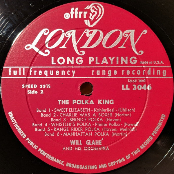 Will Glahé Und Sein Orchester : The Polka King (LP)