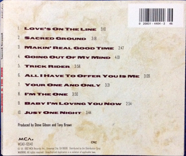 McBride & The Ride : Sacred Ground (CD, Album, Club, CRC)