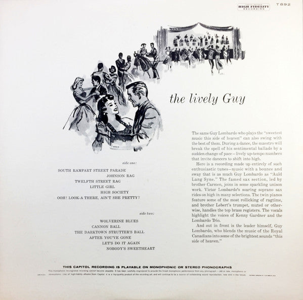 Guy Lombardo And His Royal Canadians : The Lively Guy (LP, Mono, RE)