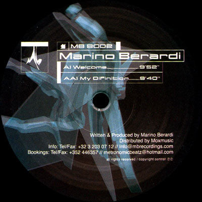 Marino Berardi : Welcome / My Definition (12")