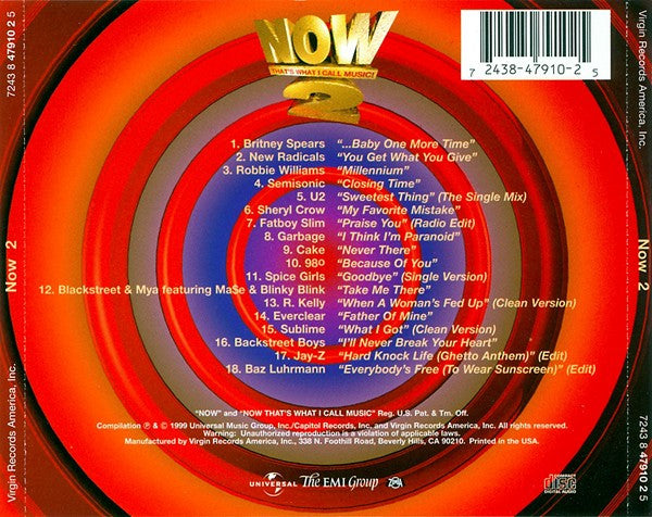 Various : Now That's What I Call Music! 2 (CD, Comp, Mono)