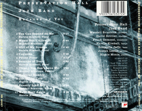 Preservation Hall Jazz Band : Because Of You (CD, Album)