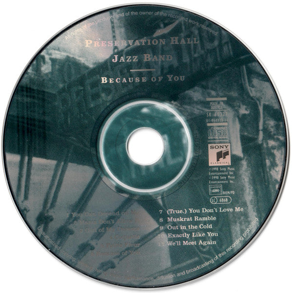 Preservation Hall Jazz Band : Because Of You (CD, Album)