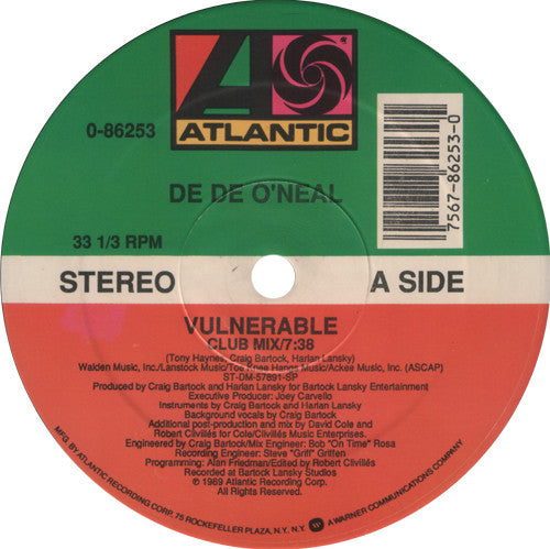 De De O'Neal : Vulnerable (12")