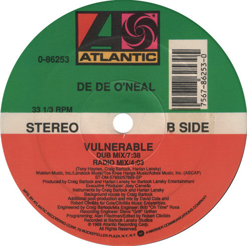 De De O'Neal : Vulnerable (12")
