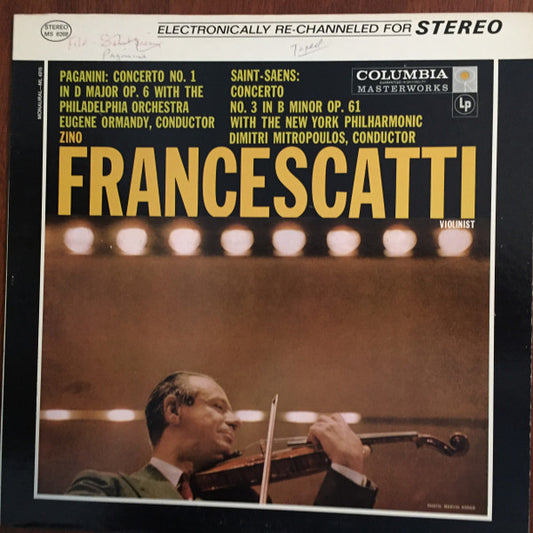 Zino Francescatti, Niccolò Paganini, Camille Saint-Saëns : Paganini + Saint Saëns (LP, RE)