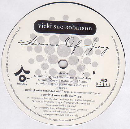 Vicki Sue Robinson : House Of Joy (12")