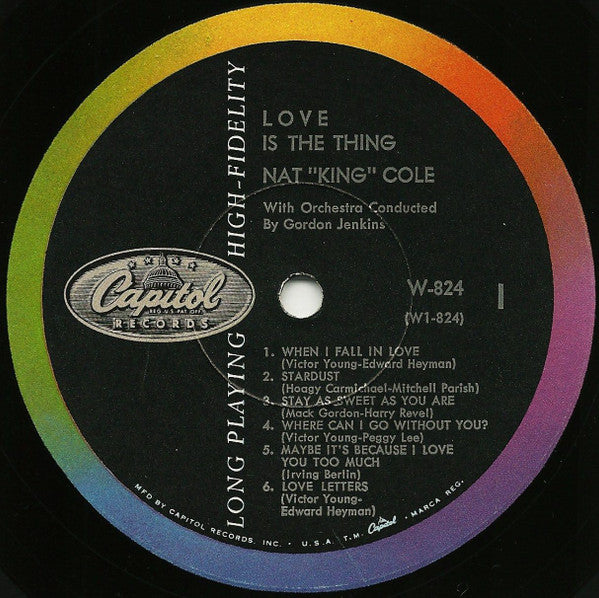 Nat King Cole : Love Is The Thing (LP, Album, Mono)