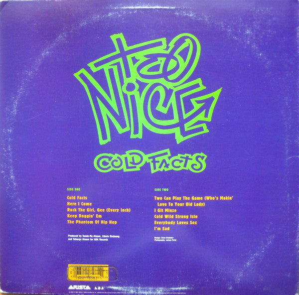 Too Nice : Cold Facts (LP, Album)