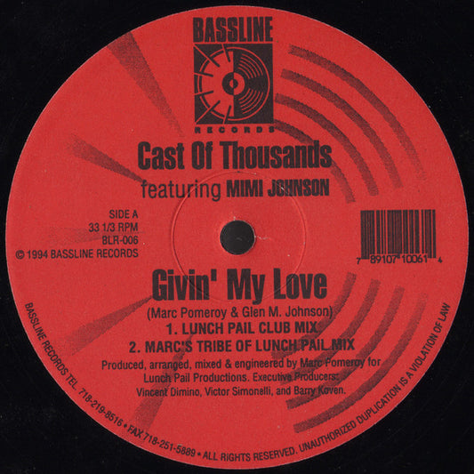 Cast Of Thousands Featuring Mimi Johnson : Givin' My Love (12")