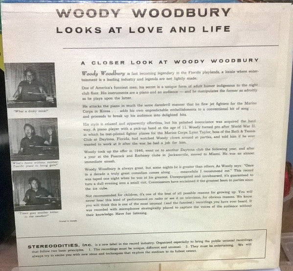 Woody Woodbury : Looks At Love And Life (LP, Album)
