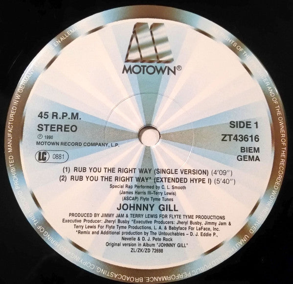 Johnny Gill : Rub You The Right Way (12")