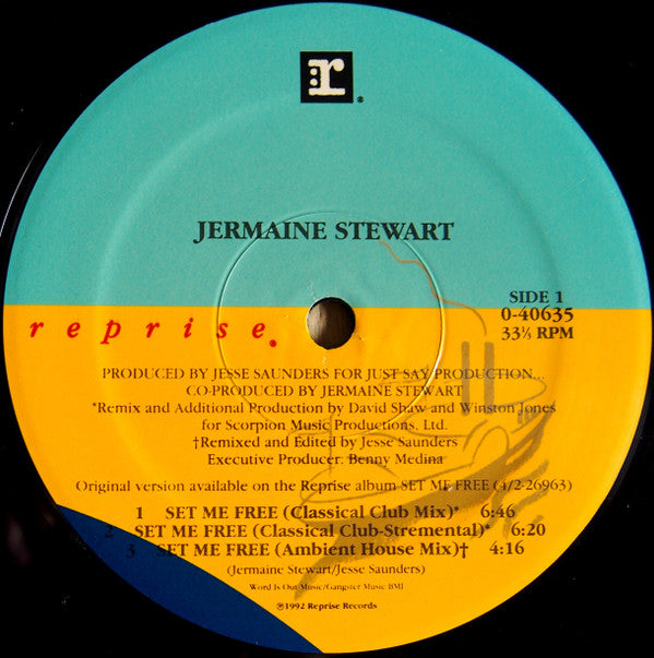 Jermaine Stewart : Set Me Free (12", Maxi)