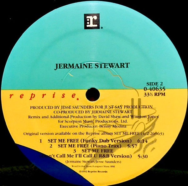 Jermaine Stewart : Set Me Free (12", Maxi)