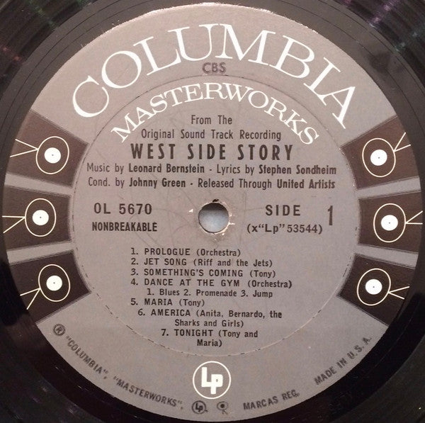 Leonard Bernstein : West Side Story (The Original Sound Track Recording) (LP, Album, Mono, Gat)