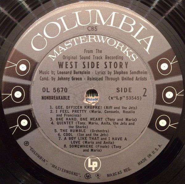 Leonard Bernstein : West Side Story (The Original Sound Track Recording) (LP, Album, Mono, Gat)
