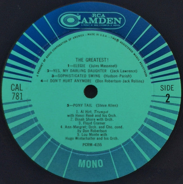 Various : The Greatest Stars And Songs (LP, Comp, Mono)