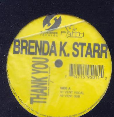 Brenda K. Starr : Thank You (12", Maxi)