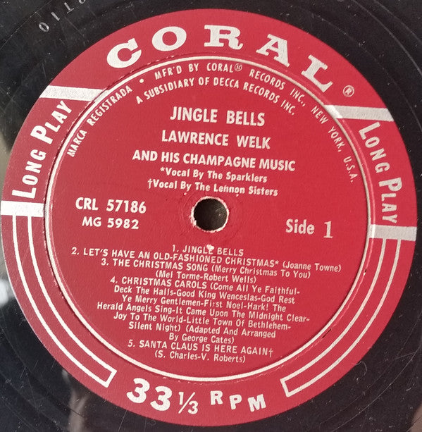 Lawrence Welk And His Champagne Music : Jingle Bells (LP, Album, Mono)