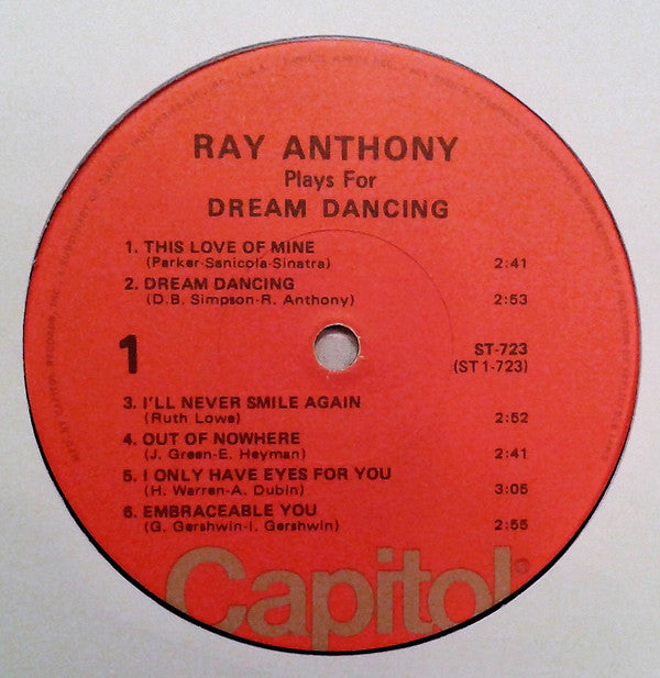 Ray Anthony : Plays For Dream Dancing (LP)