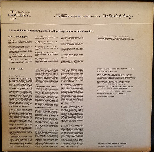 Various : The Sounds Of History Record 9: 1901-1917 / The Progressive Era (LP, Album)