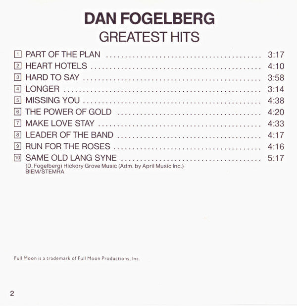 Dan Fogelberg : Greatest Hits (CD, Comp, RE)