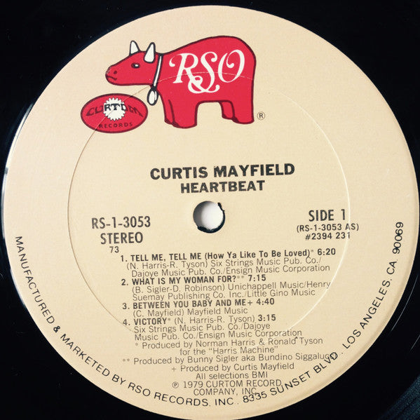 Curtis Mayfield : Heartbeat (LP, Album, 73)