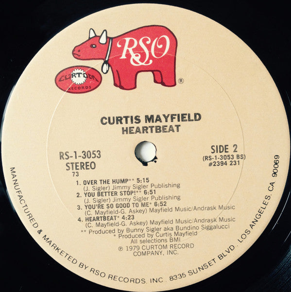 Curtis Mayfield : Heartbeat (LP, Album, 73)