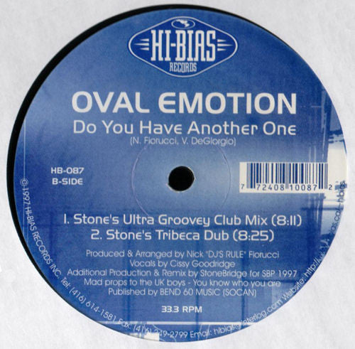 Oval Emotion : Do You Have Another One (12")