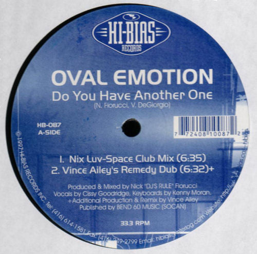 Oval Emotion : Do You Have Another One (12")